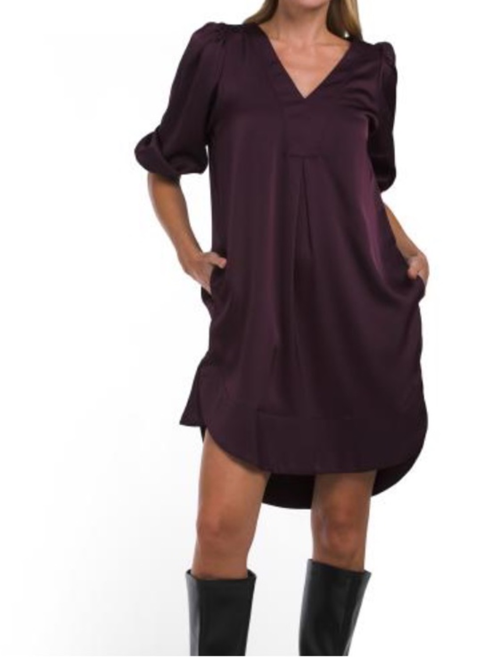 CYNTHIA ROWLEY V-Neck Mini Dress